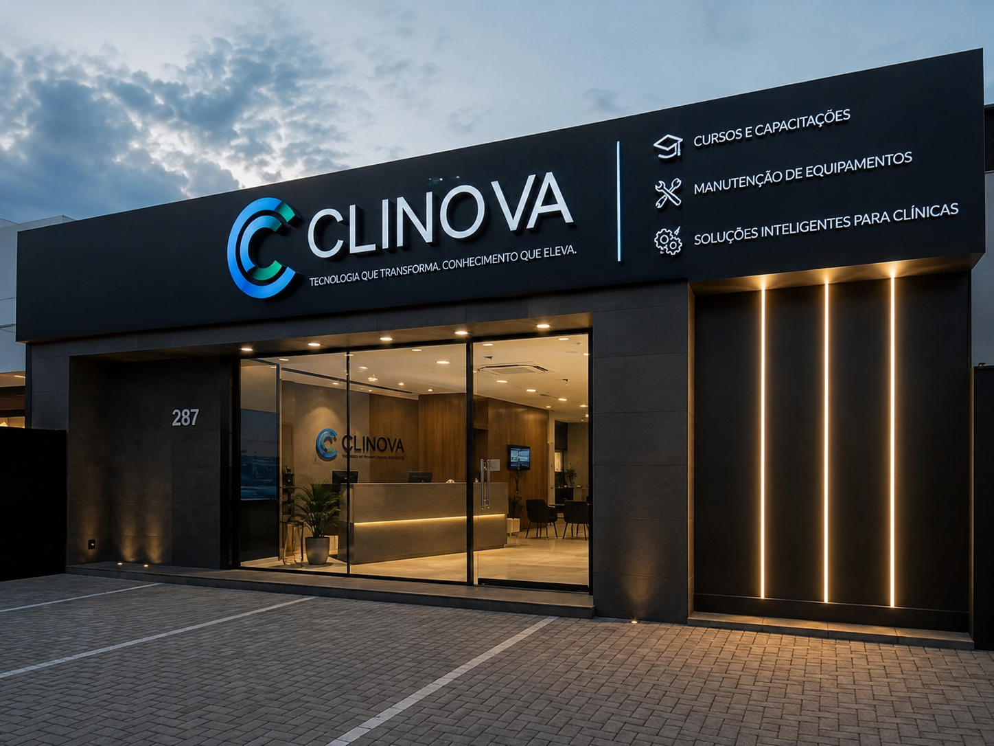 Fachada Clinova Engenharia Clínica